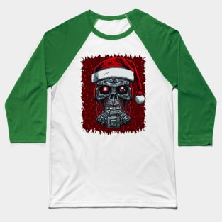 Robo-Zombie Santa Baseball T-Shirt